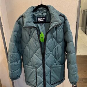Lands' End Quilted Jacket in soft green